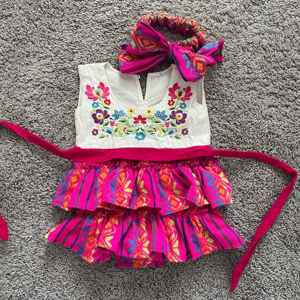 Fiesta baby romper 18 months hot pink/floral
